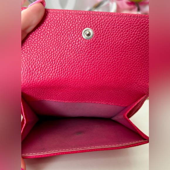 Hot Pink Chanel Caviar Leather Bifold Wallet - Picture 9 of 9